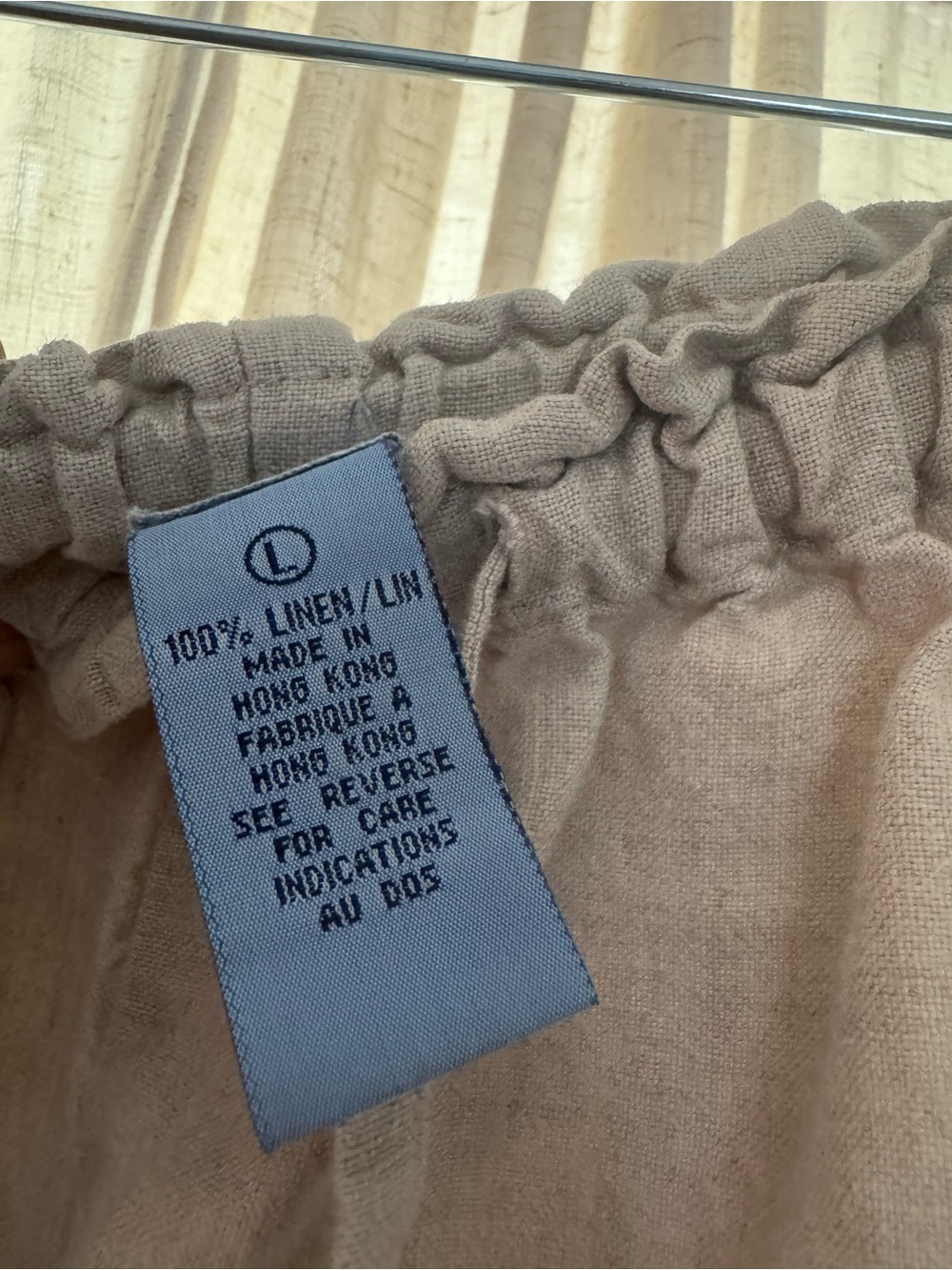 Linen Drawstring Pants - Picture 2 of 5